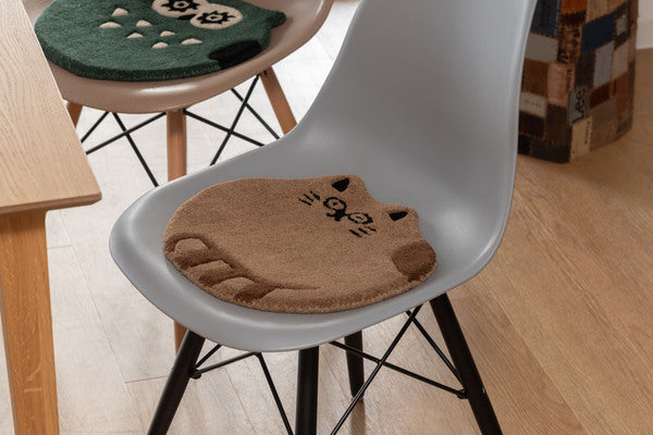 シートクッション クッション キャット オウル シープ ベアー ネコ 猫 フクロウ 梟 ヒツジ 羊 クマ 熊 アニマル 動物 ダイカット おしゃれ 個性 癒し ふわふわ