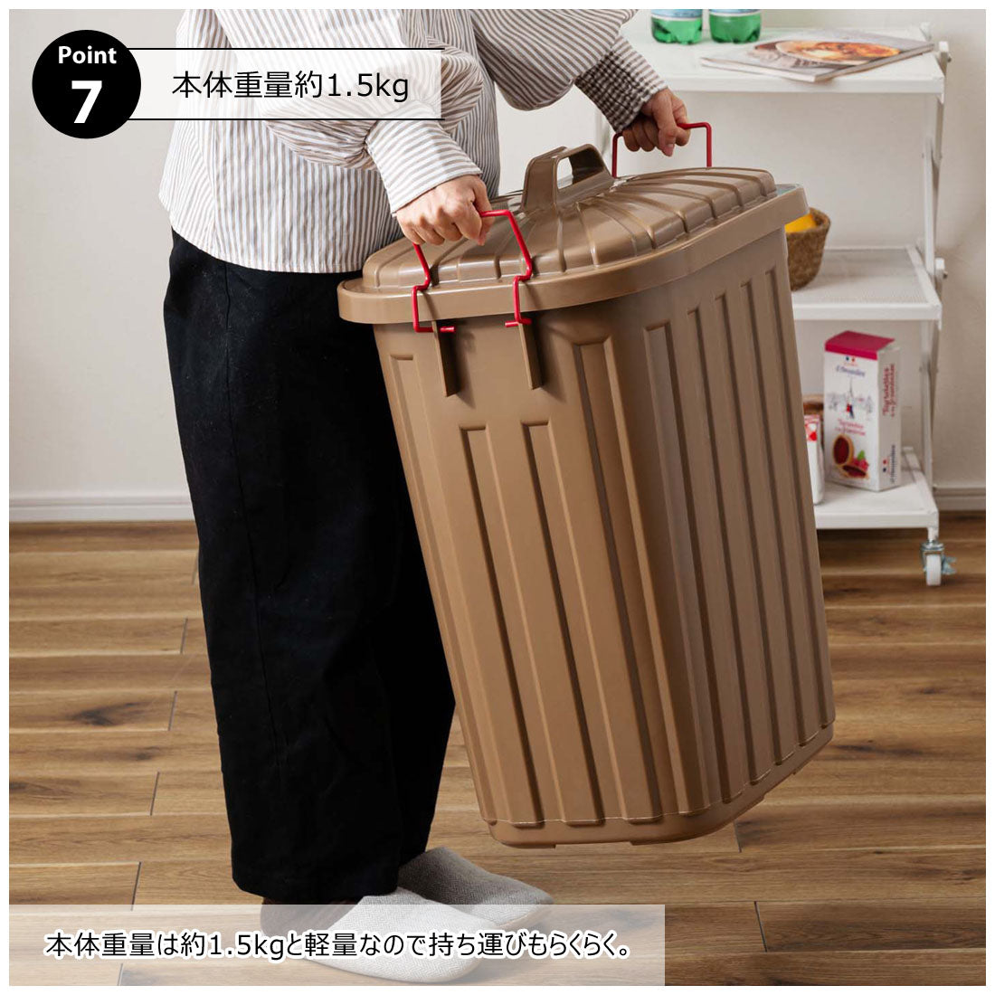 ゴミ箱 タフカン 60L 屋外 屋内 ふた付き 60リットル ダストボックス 日本製 ロック付き 3年保証 大容量 大型 ベランダ キッチン ガーデン ガレージ 軽量 耐衝撃