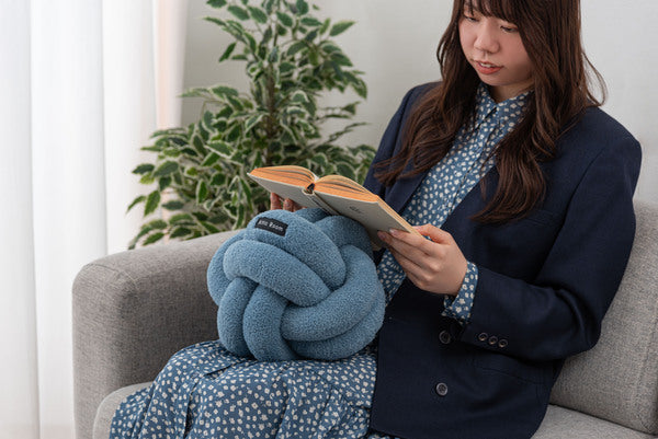 ボールクッション クッション 韓国 おしゃれ かわいい フロアクッション 結び目 ロープ インテリア 雑貨 北欧 柔らかい ベージュ ブルー ダークグレー
