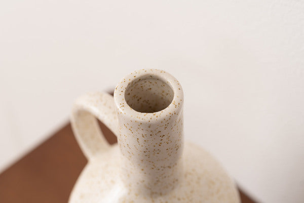 フラワーベース 花瓶 花びん かびん 陶器 卓上 床置き 和 モダン レトロ インテリア かわいい 大きい 大きめ ベージュ グレー 27cm ストライプ ボーダー スリム