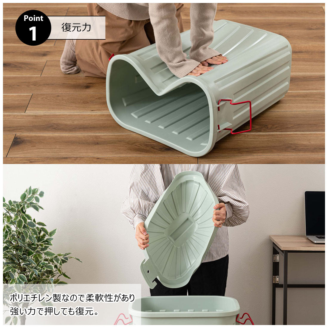 ゴミ箱 タフカン 60L 屋外 屋内 ふた付き 60リットル ダストボックス 日本製 ロック付き 3年保証 大容量 大型 ベランダ キッチン ガーデン ガレージ 軽量 耐衝撃