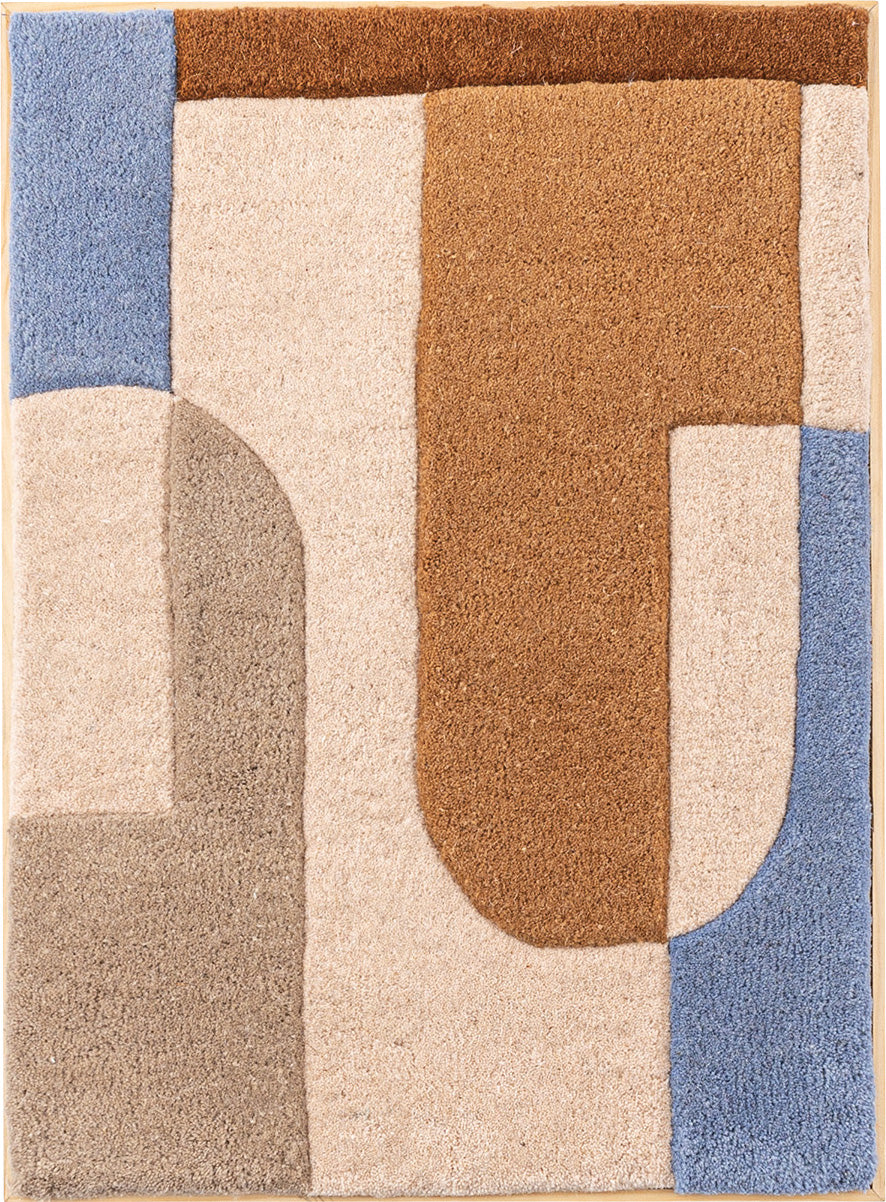 ウォールアート インテリア アートパネル 壁飾り 壁掛け ウォールデコ 玄関 リビング 寝室 ダイニング おしゃれ ウール 木製 フレーム 立てかけ タフティング ニュアンスカラー FAB-014