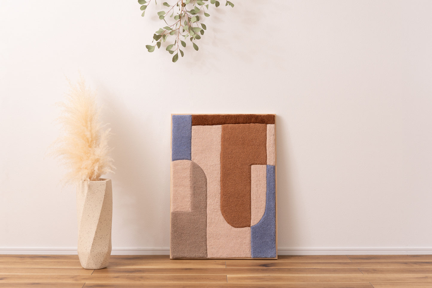 ウォールアート インテリア アートパネル 壁飾り 壁掛け ウォールデコ 玄関 リビング 寝室 ダイニング おしゃれ ウール 木製 フレーム 立てかけ タフティング ニュアンスカラー FAB-014