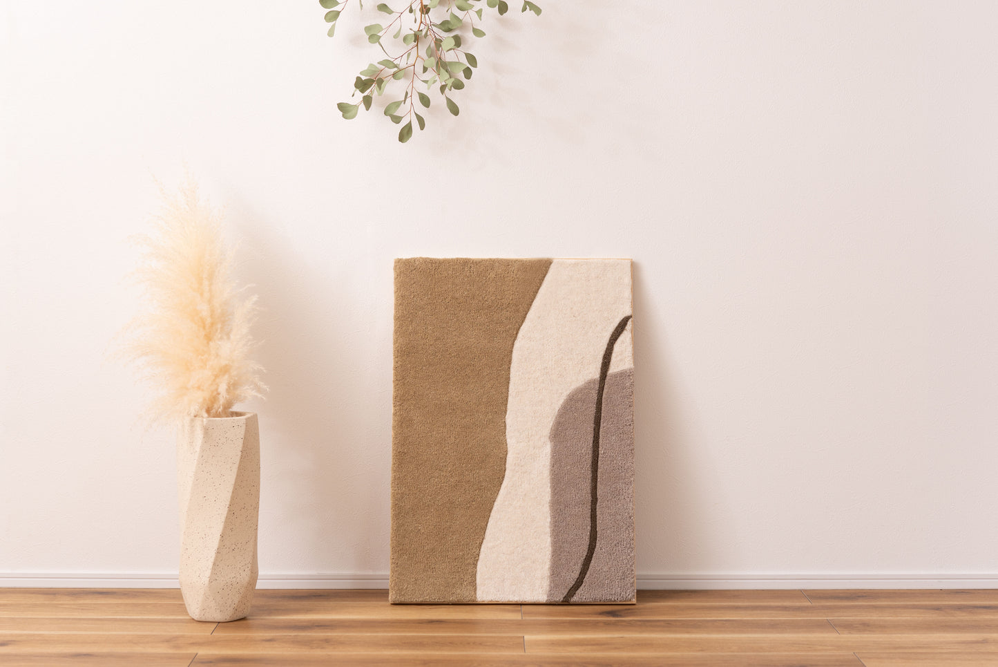 ウォールアート インテリア アートパネル 壁飾り 壁掛け ウォールデコ 玄関 リビング 寝室 ダイニング おしゃれ ウール 木製 フレーム 立てかけ タフティング ニュアンスカラー FAB-014