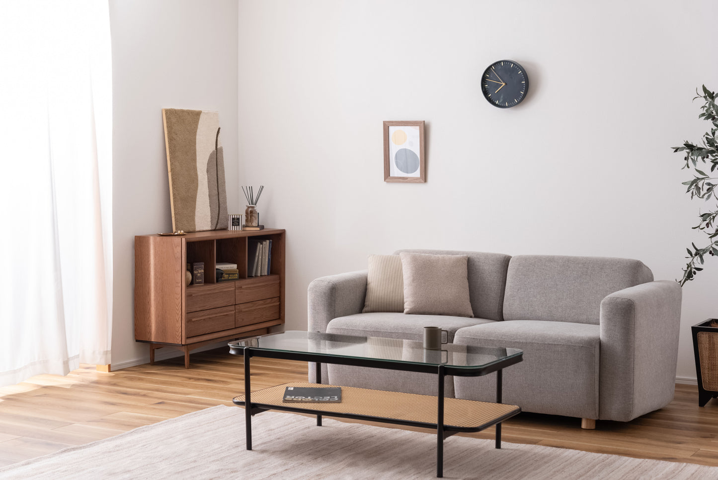 ウォールアート インテリア アートパネル 壁飾り 壁掛け ウォールデコ 玄関 リビング 寝室 ダイニング おしゃれ ウール 木製 フレーム 立てかけ タフティング ニュアンスカラー FAB-014