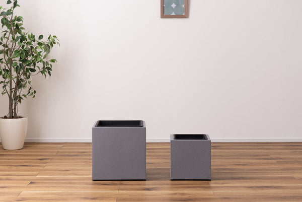 プランター ハイ 鉢入れ モダン インダストリアル シンプル グレー 植物 観葉植物 アジャスター付き インテリア 正方形 9号 GRNB-54L