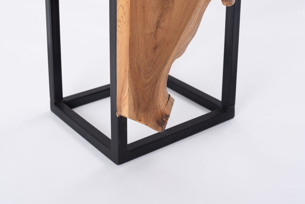 プランタースタンド スタンド 天然木 木製 スチール おしゃれ ブラウン サイドテーブル 花台 植物 四角 フラワースタンド シンプル モダン ヴィンテージ JW-302