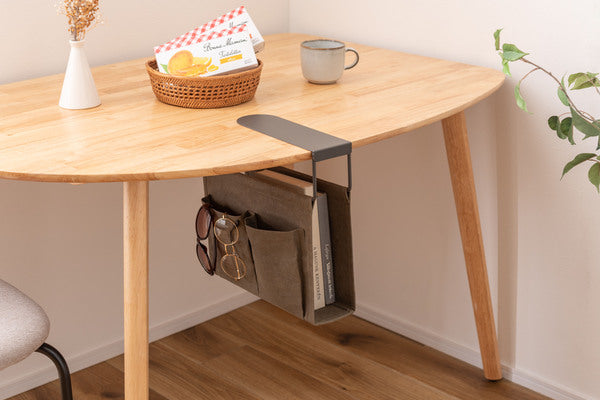 ハンギング 収納バッグ 机下 収納 吊り下げ バッグ 連結 テーブル下 おしゃれ パソコン タブレット 収納バッグ 収納鞄 かばん コンパクト ベラム紙 シンプル カジュアルMIP-21