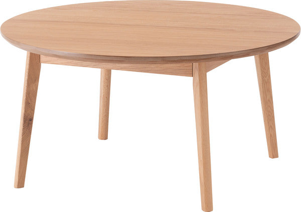 ラウンドテーブル リビング テーブル ローテーブル センタ 北欧 幅75cm 木製 天然木 ナチュラル シンプル 円形 一人暮らし 板目 柾目 オーク リビング MTK-442