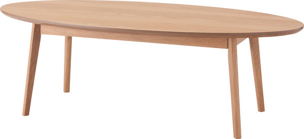 リビングテーブル テーブル ローテーブル センターテーブル 北欧 幅120cm 木製 天然木 突板 ナチュラル 楕円形 一人暮らし 板目 柾目 オーク リビング MTK-443