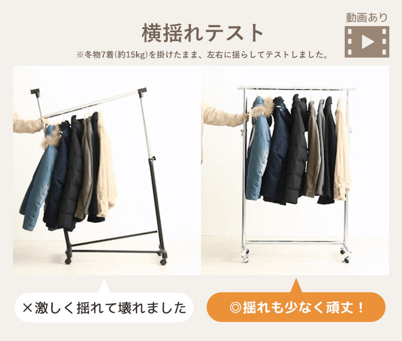 頑丈ハンガーラック 幅82cm PH-80-MB