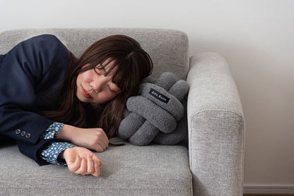ボールクッション クッション 韓国 おしゃれ かわいい フロアクッション 結び目 ロープ インテリア 雑貨 北欧 柔らかい ベージュ ブルー ダークグレー