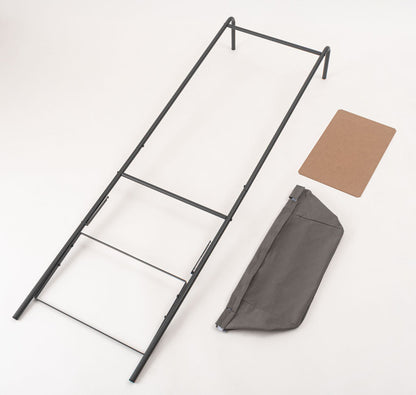 ポールハンガー 立てかけハンガー バスケット付き バスケット 立てかけ 壁面収納 洋服掛け 部屋干し かばん ぼうし 帽子 コート掛け キッズ 省スペース スチール