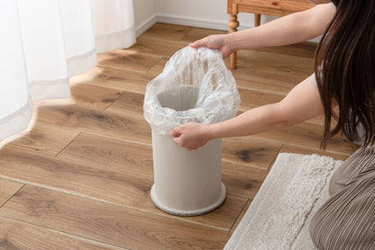 トラッシュカン ダストボックス ごみ箱 ゴミ箱 5L 5リットル 二重構造 ゴミ袋が見えない 生活感を抑える 分別 凹凸あり 石目調 テラゾー 人工大理石柄 テラゾー