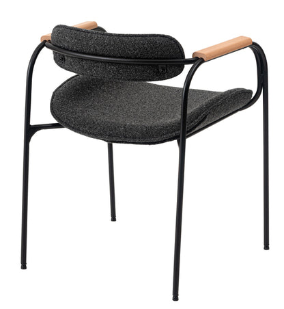 アームチェア カフェチェア 椅子 ダイニング椅子 リビング ダイニング  北欧 シンプル スチール ブラックスチール 天然木 ダークグレー ライトグレー