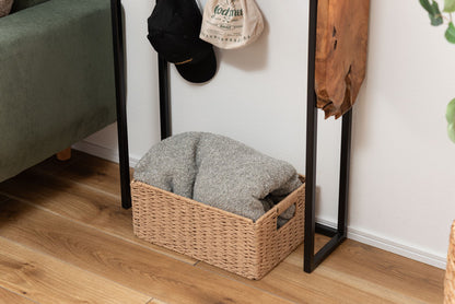 コンソール スリム テーブル スタンディングデスク 机 スリム 省スペース 幅60 玄関 キッチン アジアン モダン ブラックスチール 天然木 ブラウン ブラック