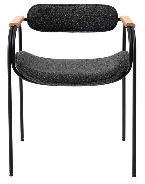 アームチェア カフェチェア 椅子 ダイニング椅子 リビング ダイニング  北欧 シンプル スチール ブラックスチール 天然木 ダークグレー ライトグレー