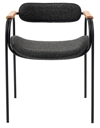 アームチェア カフェチェア 椅子 ダイニング椅子 リビング ダイニング  北欧 シンプル スチール ブラックスチール 天然木 ダークグレー ライトグレー