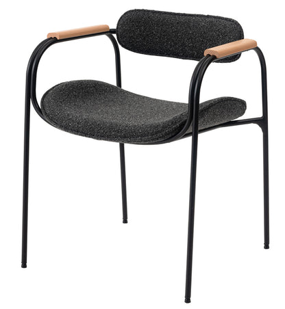 アームチェア カフェチェア 椅子 ダイニング椅子 リビング ダイニング  北欧 シンプル スチール ブラックスチール 天然木 ダークグレー ライトグレー