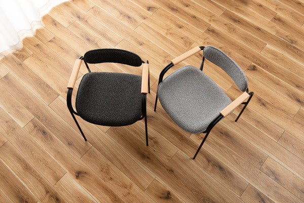 アームチェア カフェチェア 椅子 ダイニング椅子 リビング ダイニング  北欧 シンプル スチール ブラックスチール 天然木 ダークグレー ライトグレー