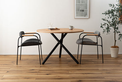 アームチェア カフェチェア 椅子 ダイニング椅子 リビング ダイニング  北欧 シンプル スチール ブラックスチール 天然木 ダークグレー ライトグレー