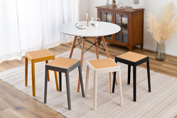 スツール スタッキングスツール スタッキング 積み重ね チェア 椅子 シンプル 腰掛 背もたれなし 完成品 省スペース 来客用 モダン 椅子 玄関 白 黄色 グレー 黒
